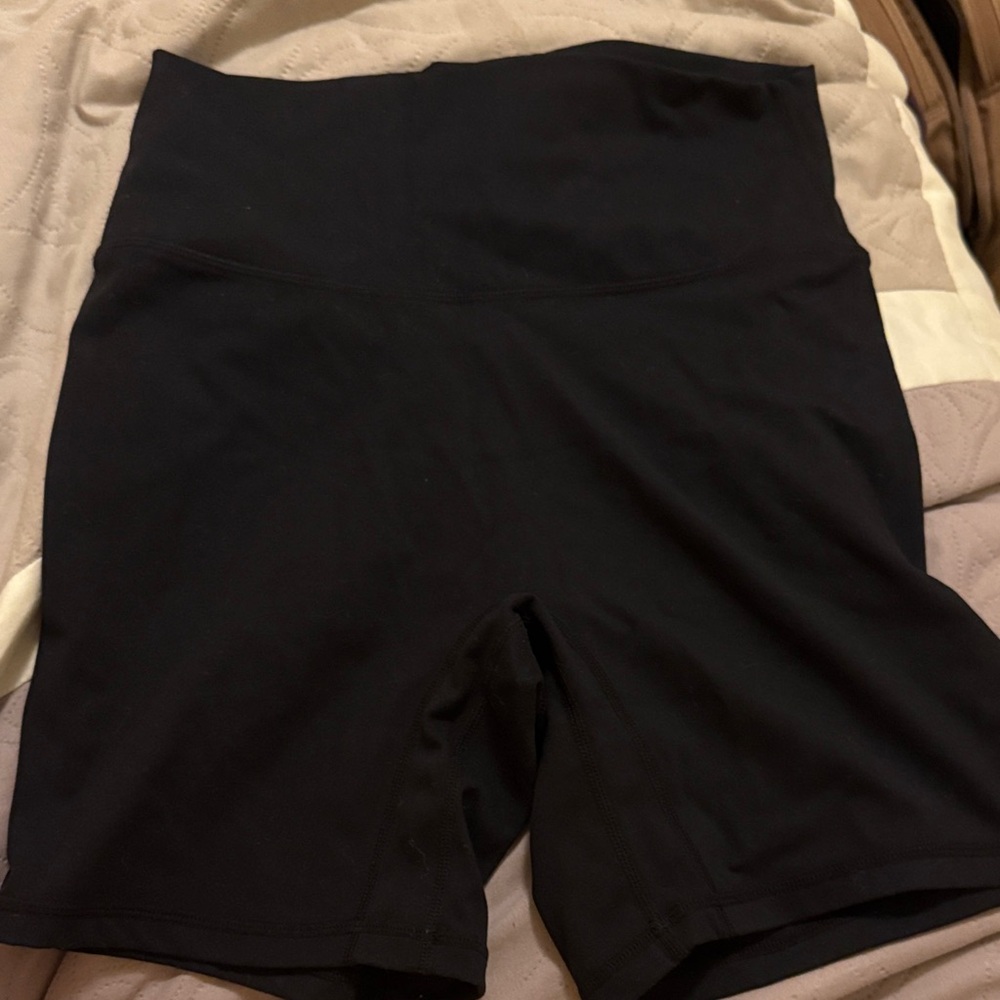 Women's Black High-Waisted Bike Shorts